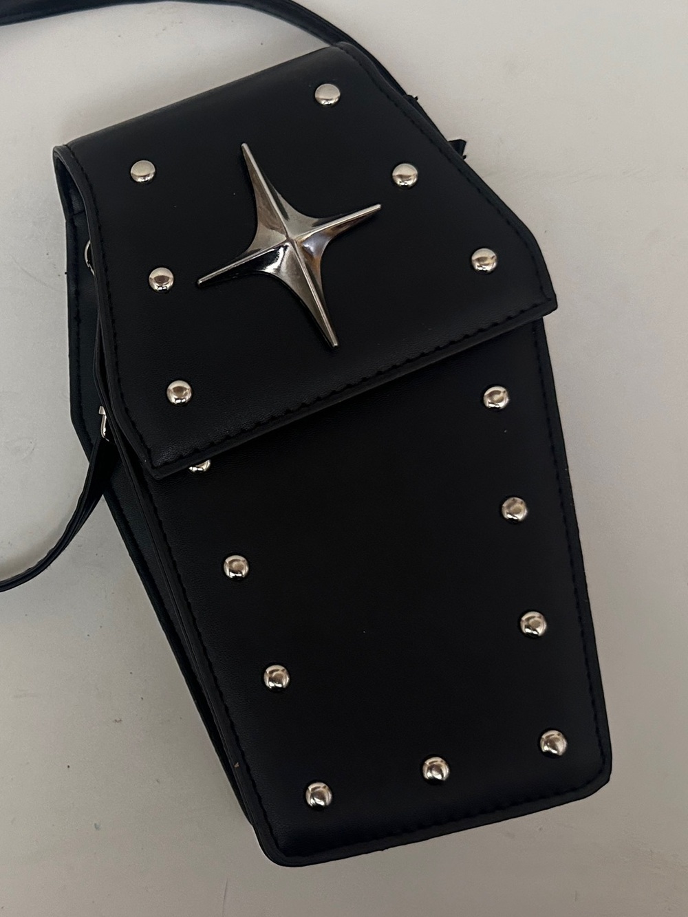 Black Coffin Cross-body Handbag